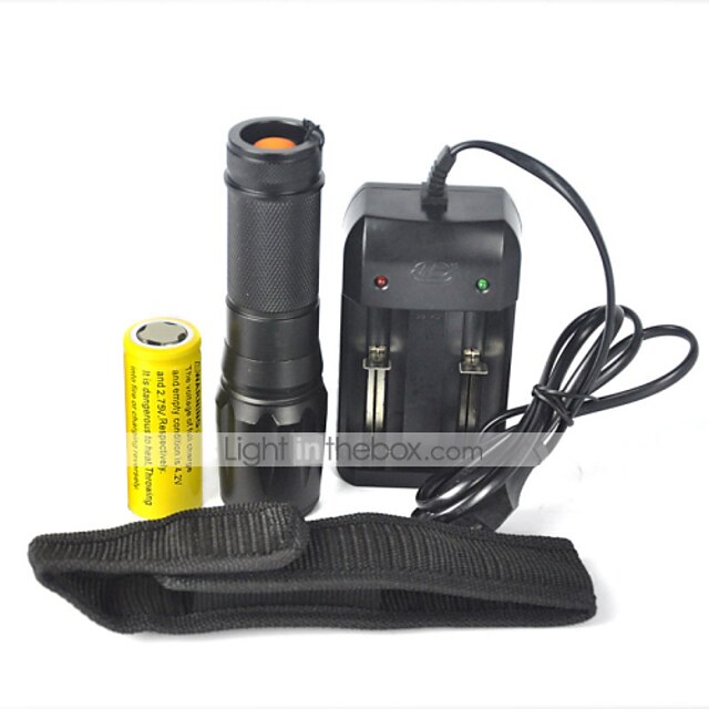  2000 lm LED Flashlights / Torch LED 5 Mode 5 - Tactical / Zoomable / Waterproof