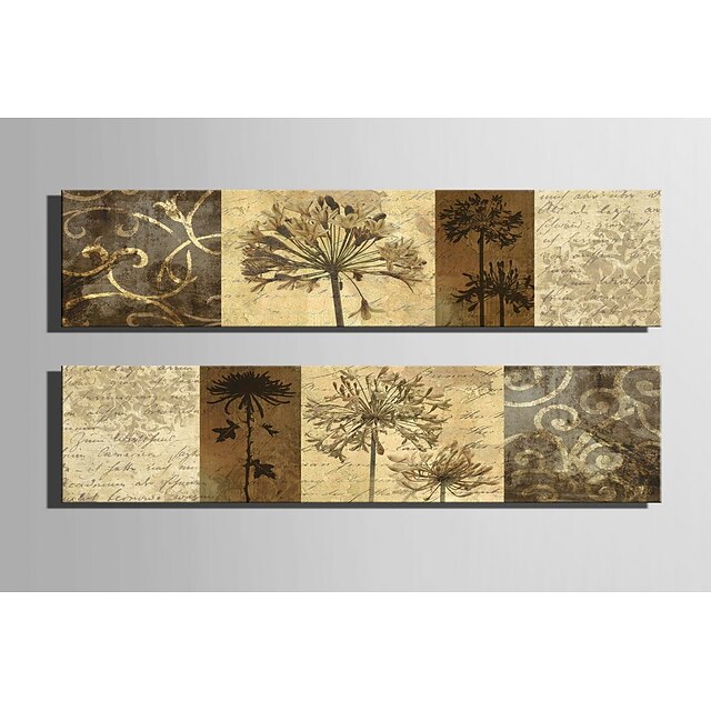  Stretched Canvas Print Canvas Set Botanical Two Panels Print Wall Decor Home Decoration