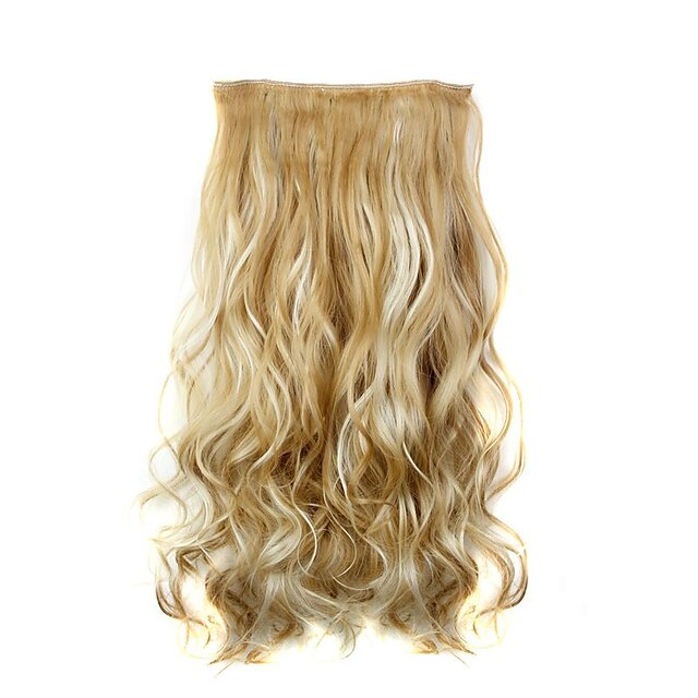  Curly Wavy Classic Synthetic Hair 22 inch Hair Extension Clip In Synthetic Women's Women Daily