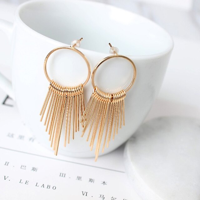  Women's Drop Earrings Tassel Earrings Jewelry Gold / Silver For Daily