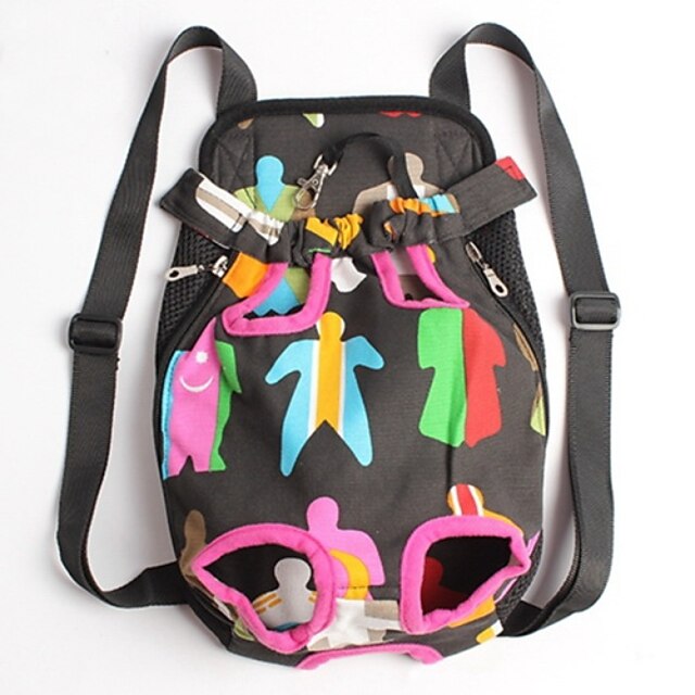  Cat Dog Carrier Bag & Travel Backpack Front Backpack Portable Cute Fabric Rainbow