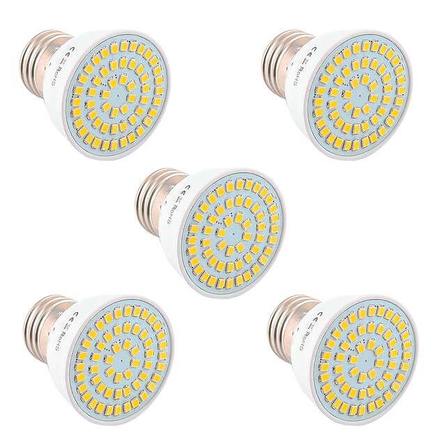  YWXLight® 5PCS GU10 MR16 E27 5W 54LED Light Bulb 2835SMD LED Spotlight Bulb Lamp for Home Lighting  AC 220V/AC 110V