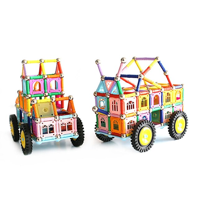  בלוק מגנטי מקלות מגנטיים אבני בניין Playsets רכב צעצועים מגנטי בנות יוניסקס צעצועים מתנות