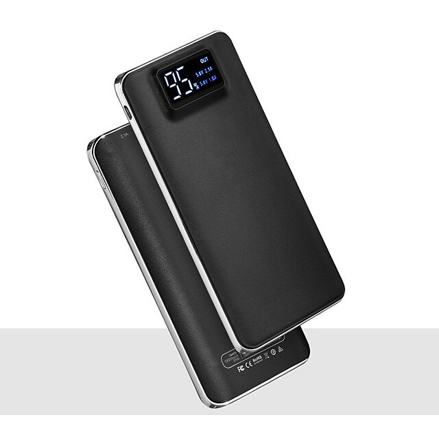  20000mAh 5V 2A Portable Powerbank Charger Flashlight with LED Smart Digital Display External Battery Charger for Mobile Phone