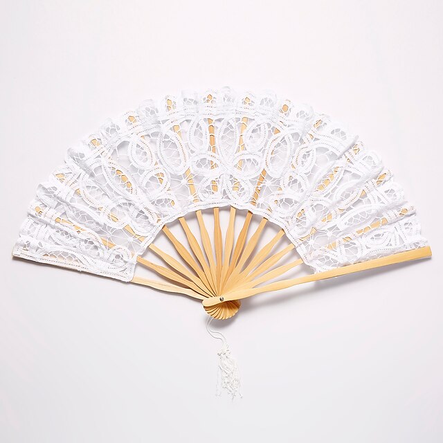  Material Party / Evening Hand Fans Bamboo Ribbons Floral Theme Classic Hand Fan