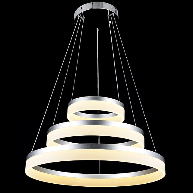  60 cm LED Lustre Métal Acrylique Cercle Anneau Autres Tiffany / Rustique / Rétro Vintage 110-120V / 220-240V