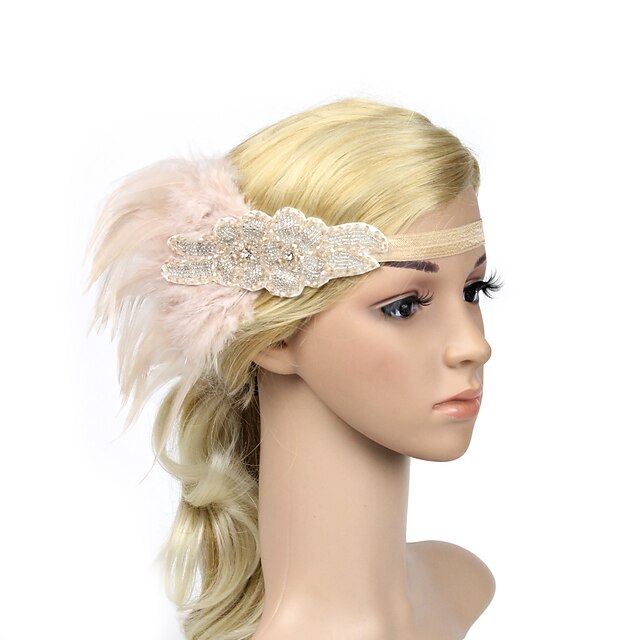  Strass / Feder / Polyester Stirnbänder / Blumen / Kopfbedeckung mit Blumig 1pc Besondere Anlässe Kopfschmuck