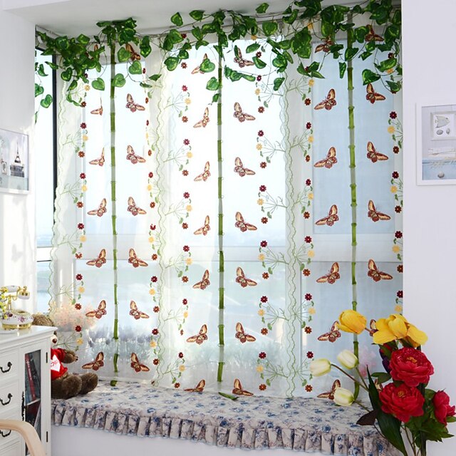  Neoclassical Sheer Curtains Shades One Panel Sheer Living Room   Curtains