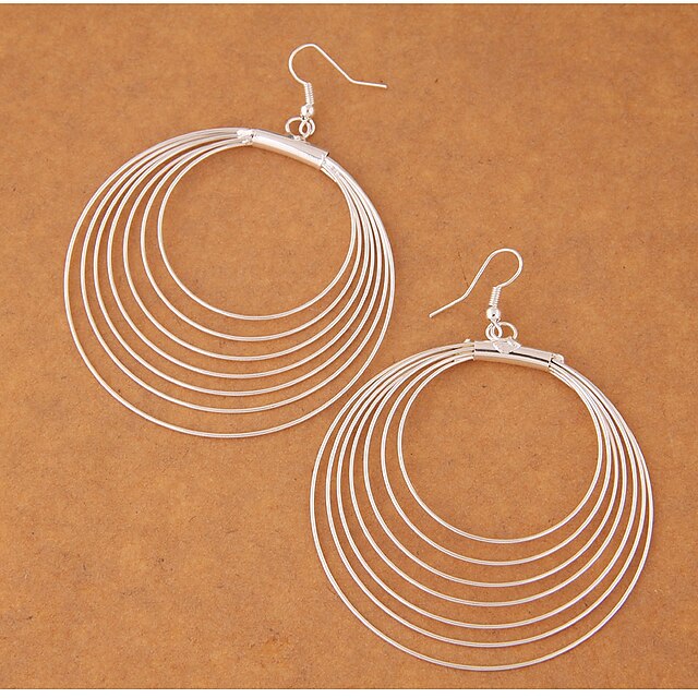  Women's Drop Earrings Ladies Fashion Earrings Jewelry Silver For Party Daily