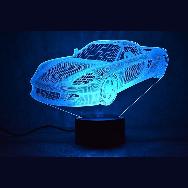  3D éjszakai fény Vízálló Érzékelő Tompítható LED Modern Kortárs USB 1 db