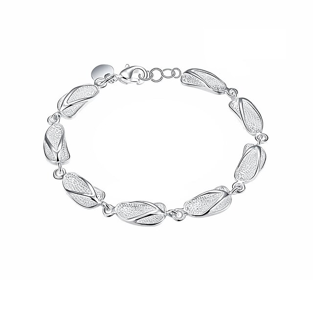  Women's Girls' Chain Bracelet Friends Vintage Fashion Silver Plated Bracelet Jewelry Silver For Christmas Gifts Wedding Party Special Occasion Anniversary Birthday