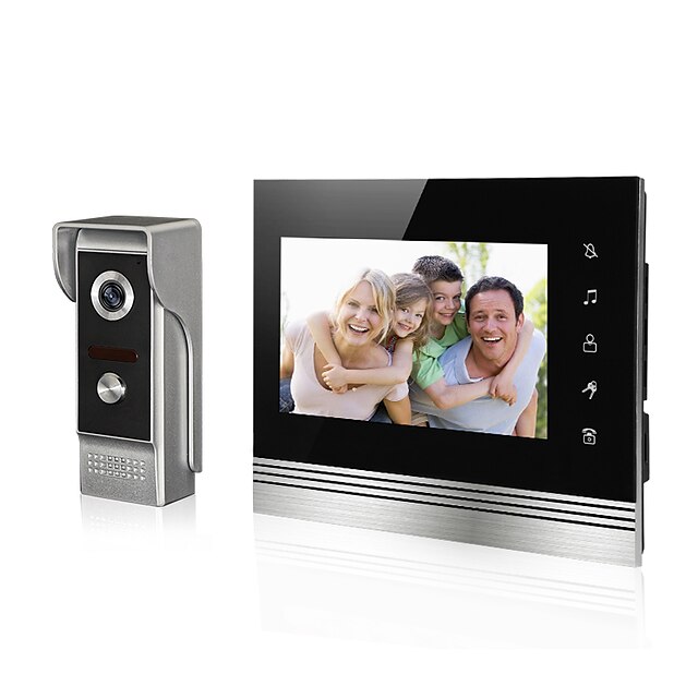  XSL-V70K-M4 Avec Fil Sonnette vidéo Multifamilial 7 pouce Système Mains-Libres 800*480 Pixel interphone vidéo