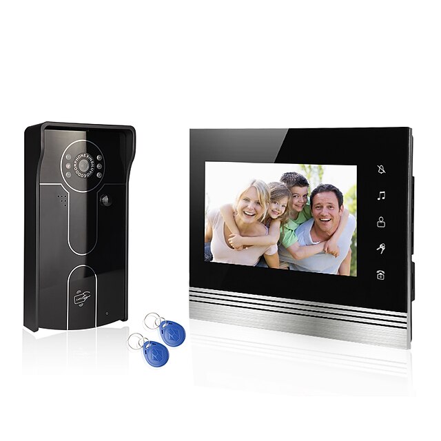  XSL-V70K-IDP Wired Multifamily video doorbell 7 inch Hands-free 800*480 Pixel One to One video doorphone