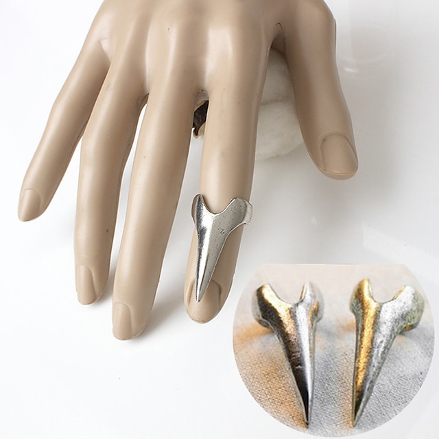  Heren Nagelvingerring Goud Zilver Legering Conische vorm Uniek ontwerp Speciale gelegenheden  Dagelijks Sieraden