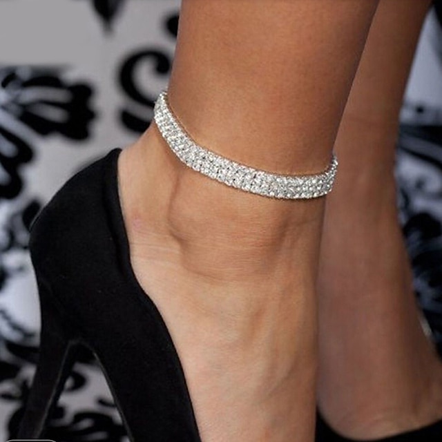  Ankle Bracelet Fashion Women's Body Jewelry For Wedding Gift Crystal Alloy Silver Gold