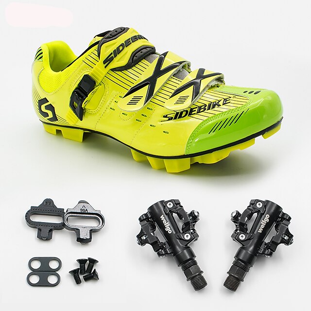  Per adulto Scarpe da ciclista con pedale e tacchetto Sneakers Scarpe da mountain bike Ammortizzamento Ciclismo / Bicicletta Verde / giallo Per uomo Per donna Unisex Scarpe da ciclismo