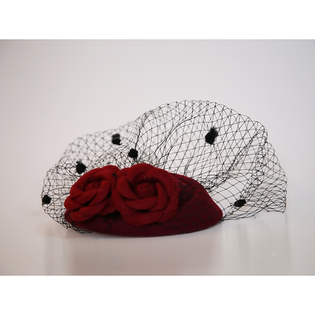  Flannelette / Net Fascinators Kentucky Derby Hat / Birdcage Veils with 1 Piece Wedding / Outdoor / Special Occasion Headpiece