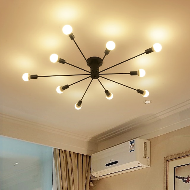  10-Light 122 cm Φωτιστικά Χωνευτής Εγκατάστασης Μέταλλο Σπούτνικ Βαμμένα τελειώματα 110-120 V 220-240 V / CE / E26 / E27