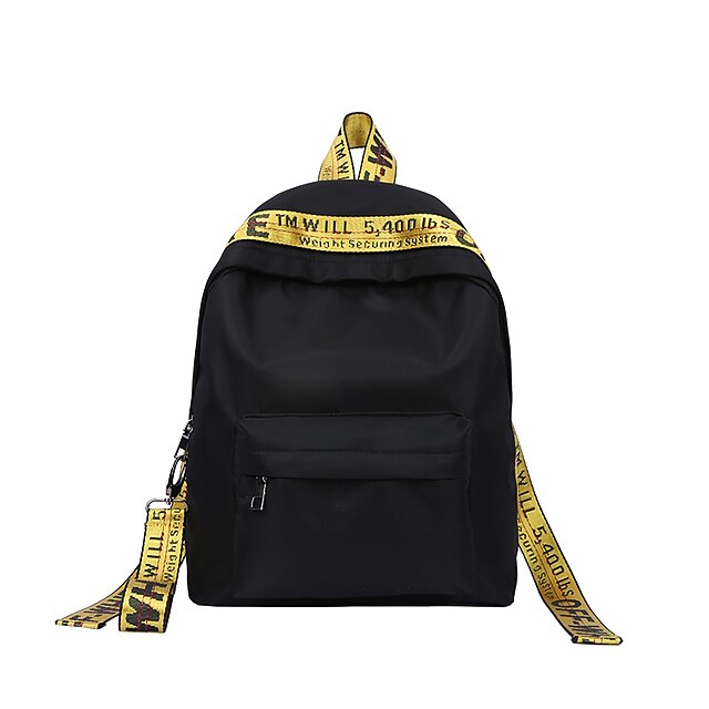  Tkanina Oxford batoh Jednobarevné Ležérní Černá / Fuchsiová / Žlutá
