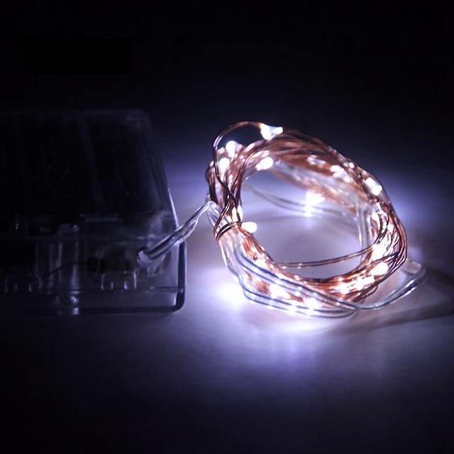  5m String Lights 50 SMD LEDs Warm White / RGB / White Battery / IP65