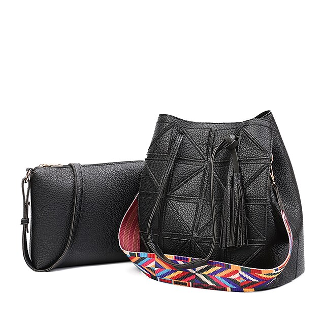  Women's Bags PU(Polyurethane) Bag Set for Black / Brown / Gray