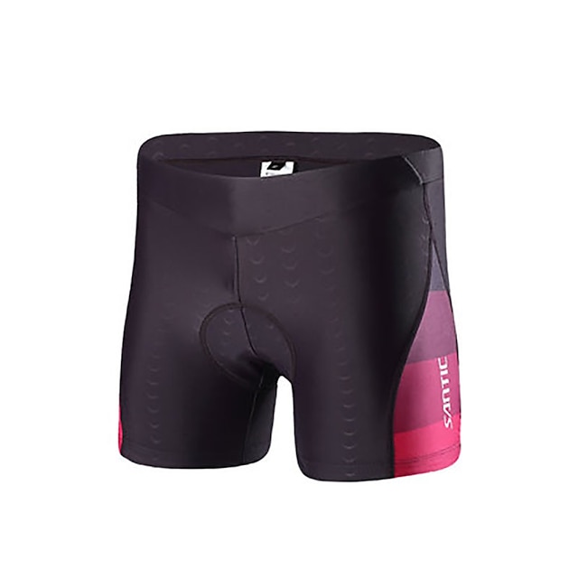  SANTIC Women's Cycling Padded Shorts Bike Shorts Padded Shorts / Chamois Bottoms Breathable 3D Pad Sweat-wicking Sports Solid Color Elastane Pink Mountain Bike MTB Road Bike Cycling Clothing Apparel