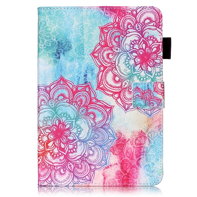  hoesje Voor Apple iPad Mini 3/2/1 / iPad Mini 4 / iPad (2018) Portemonnee / Kaarthouder / met standaard Volledig hoesje Mandala / Bloem Hard PU-nahka