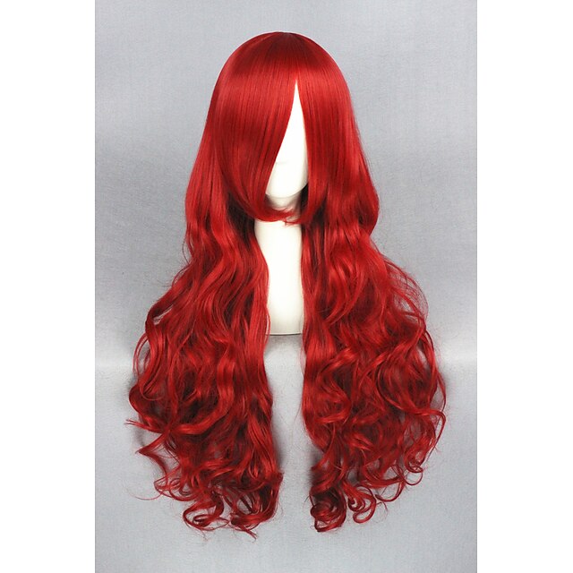  Cosplay Costume Wig Synthetic Wig Curly Curly Wig Long Red Synthetic Hair Women's Red