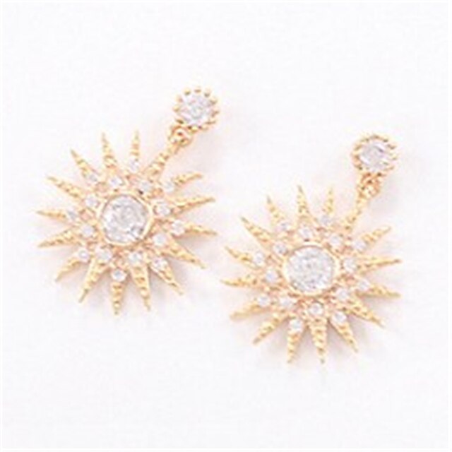  Women's Cubic Zirconia Drop Earrings European Fashion Cubic Zirconia Gold Plated Earrings Jewelry Gold / Silver For