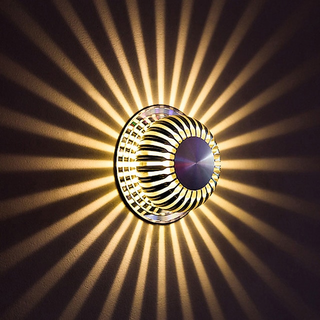  1 светильник, 10 см, современный / современный мини-стиль, скрытый настенный светильник, светодиодный сферический дизайн, алюминиевый коридор, лестница, настенный светильник, 90-240 в, 3 Вт