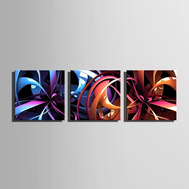  Stretched Canvas Print Canvas Set Abstract Three Panels Horizontal Print Wall Decor Home Decoration