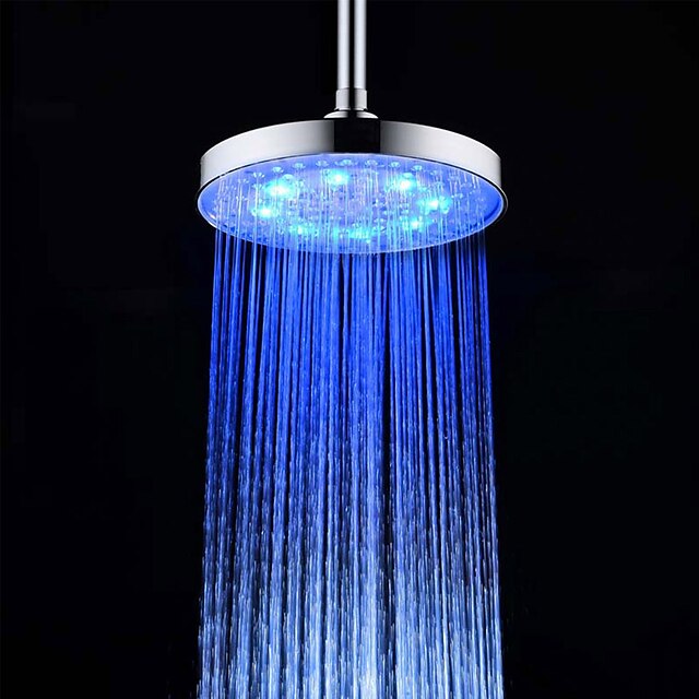  Moderno Ducha lluvia Cromo Característica - Efecto lluvia / LED, Alcachofa de la ducha
