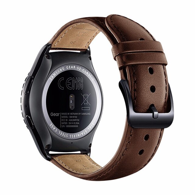  Ремешок для часов для Gear S2 Classic Samsung Galaxy Кожаный ремешок Натуральная кожа Повязка на запястье