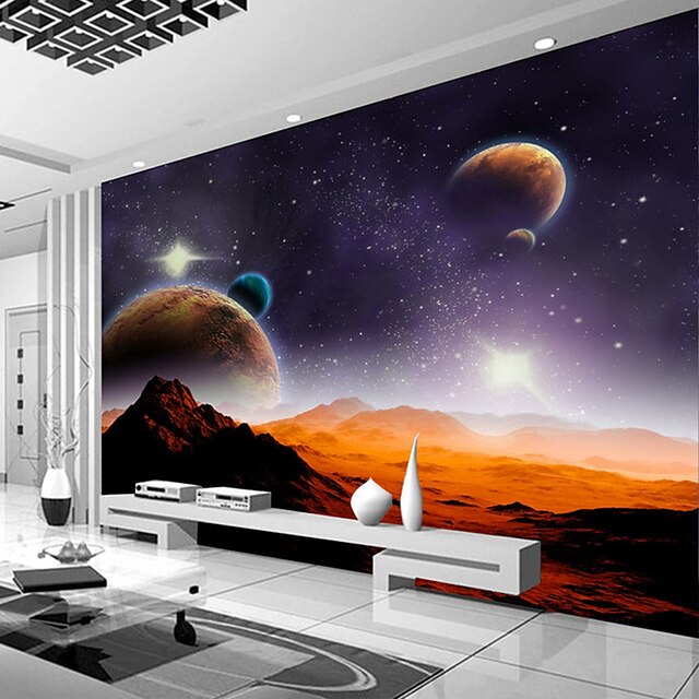  galaxis bolygó egyedi 3d nagy falburkoló falfestmények felszerelt étterem hálószoba irodai természeti táj