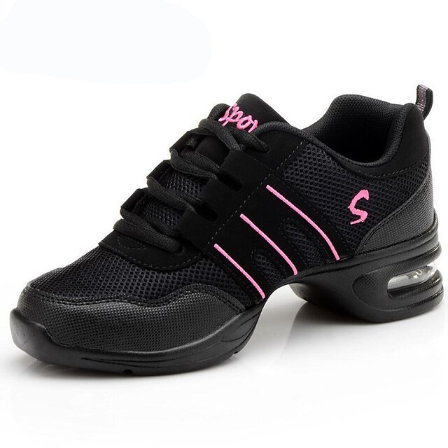  Women's Dance Sneakers Sneaker Low Heel Fabric White / Black / Purple / Practice / EU42