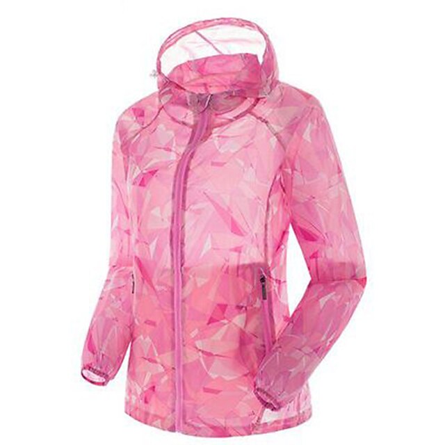  Women's Hiking Jacket Camo / Camouflage Outdoor Spring Summer Thermal / Warm Breathable Ultraviolet Resistant Top Camping / Hiking Fishing Cycling / Bike Orange / Blue / Pink