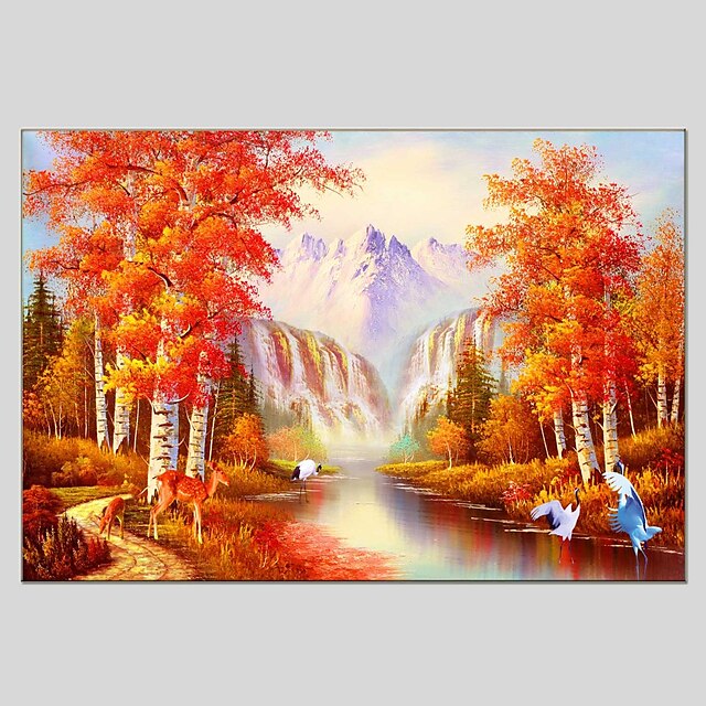  Oil Painting Hand Painted - Landscape Classic Modern Stretched Canvas