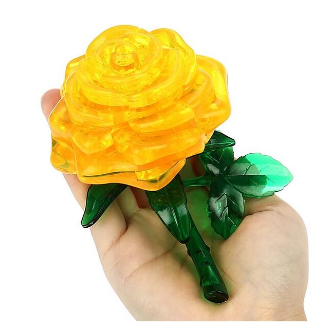  3D Puzzle Crystal Puzzle Roses Fun Plastic Classic Kid's Unisex Toy Gift