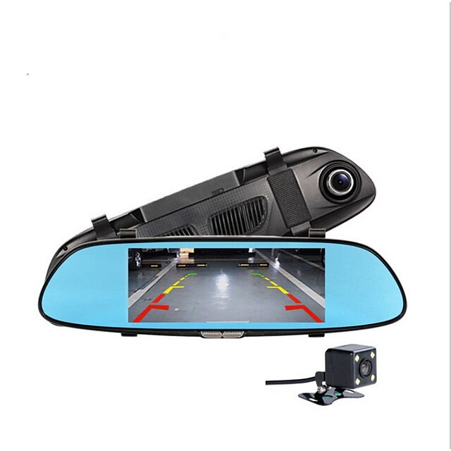  w01 Fuld HD 1920 X 1080 Bil DVR Vidvinkel 7 inch Dash Cam med G-Sensor / Parkeringsindstilling / Bevægelsessensor Biloptager / FCWS