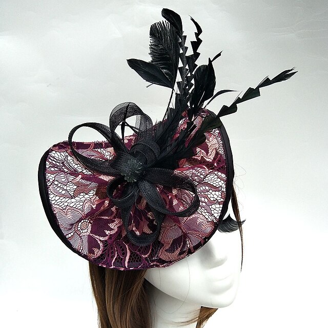  Tulle / Feather / Net Kentucky Derby Hat / Headbands / Fascinators with 1 Piece Wedding / Special Occasion / Horse Race Headpiece