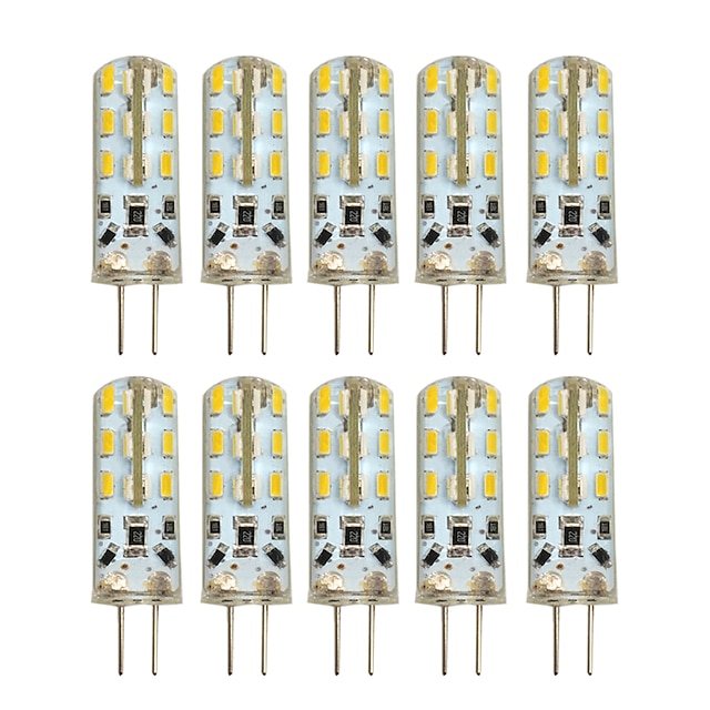  10 قطعة 2 واط مصابيح LED ثنائية السنون 100-200 lm G4 T 24 خرز LED SMD 3014 أبيض دافئ أبيض بارد 12 فولت / 10 قطعة / بنفايات