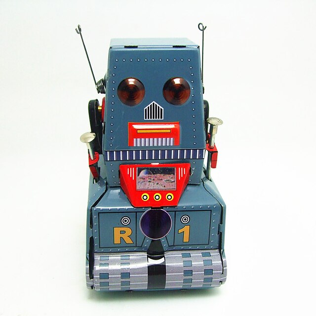  Robot Wind-up Toy Tank Machine Robot Metalic Iron Vintage 1 pcs Kid's Toy Gift