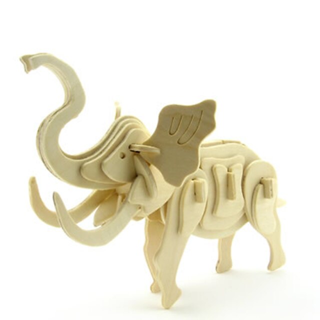  Quebra-Cabeças 3D Quebra-Cabeça Brinquedos de Montar Elefante Animais Faça Você Mesmo De madeira Clássico Crianças Adulto Unisexo Para Meninos Para Meninas Brinquedos Dom / Modelos de madeira