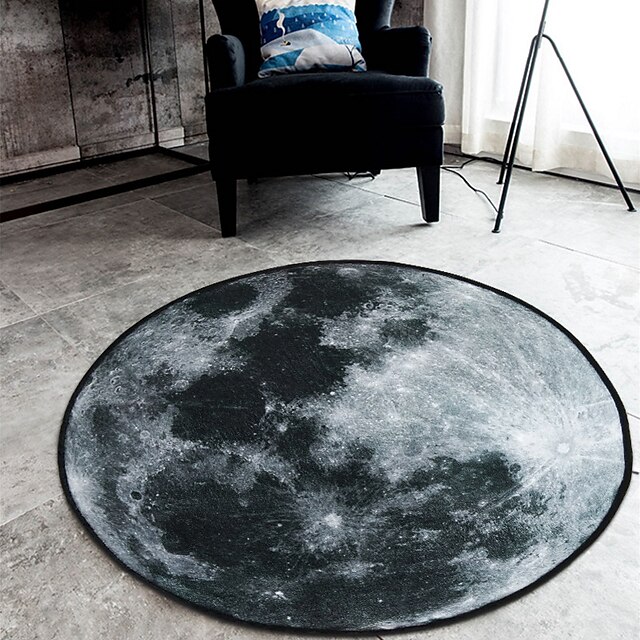  Modern Area Rugs Polyester Floral Round