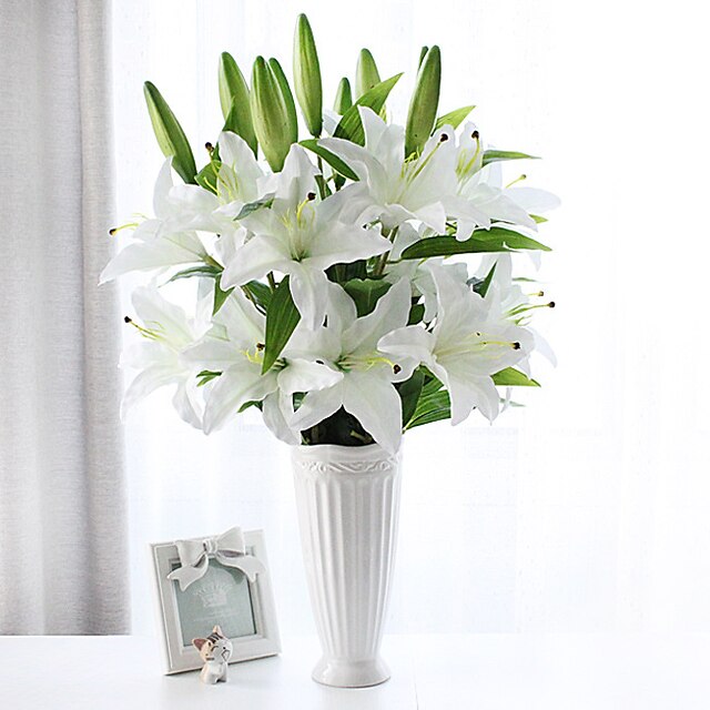  Zijde Pastoraal Stijl Boeket Bloemen voor op tafel Boeket 1