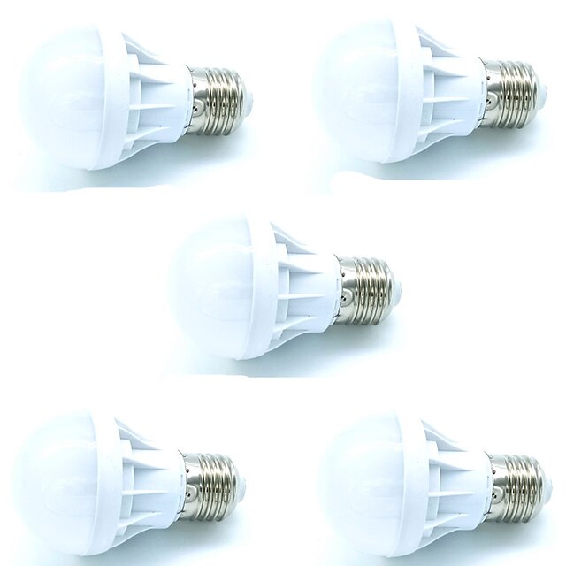  5W E27 LED-pallolamput A60(A19) 9 ledit SMD 3528 Koristeltu Kylmä valkoinen 450lm 6000-6500K AC 220-240V 