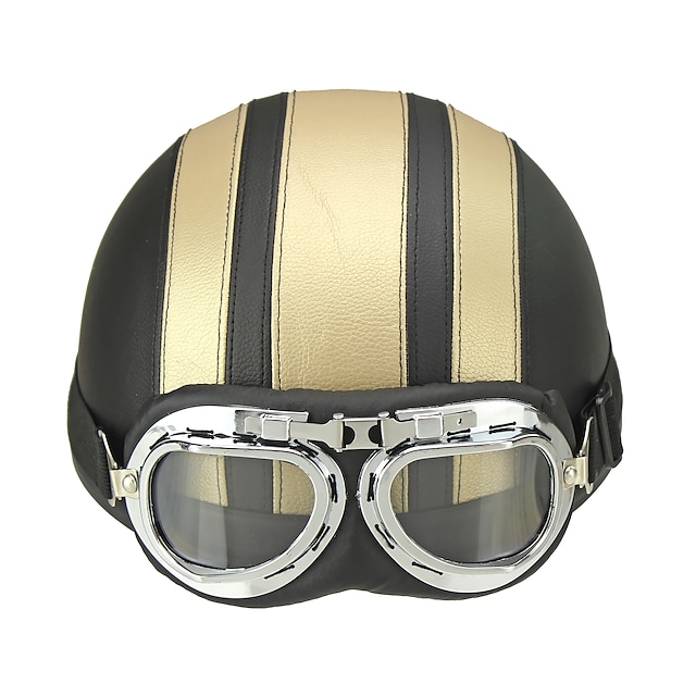  Poloviční helma Dospělí Unisex Moto přilba Přilba s brýle