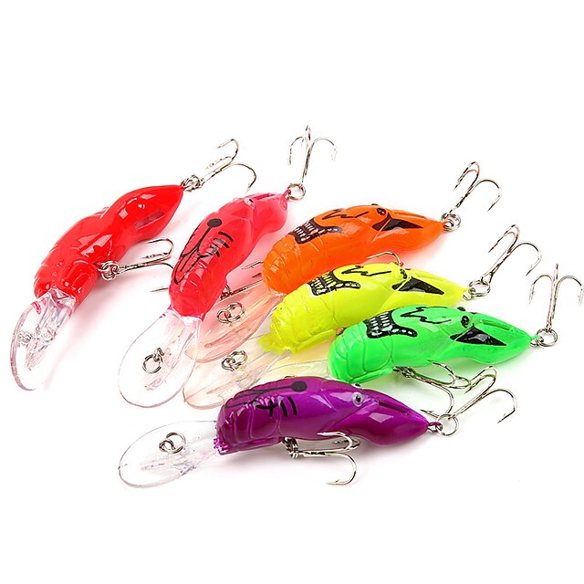  6 pcs Fishing Lures Hard Bait Sinking Bass Trout Pike Sea Fishing Bait Casting Spinning