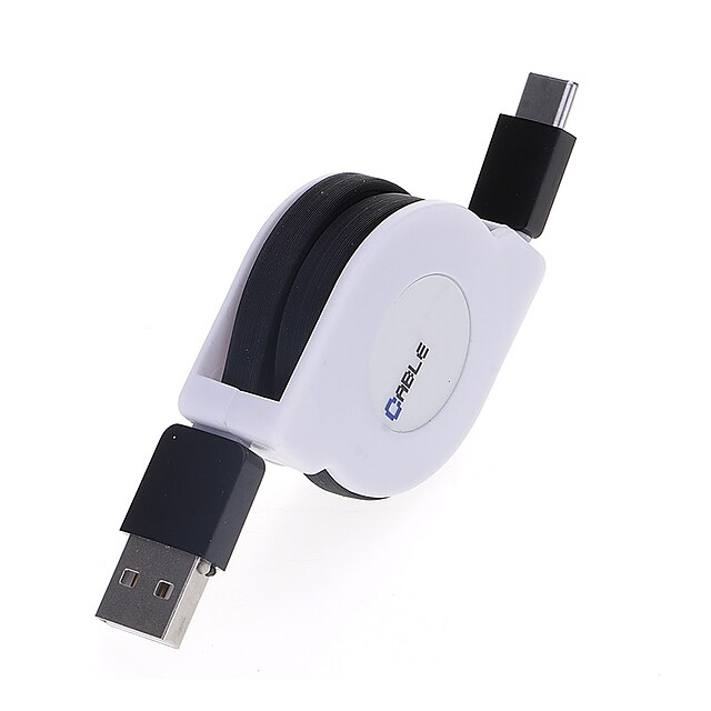  USB 2.0 / Type-C Kabel 1m-1.99m / 3ft-6ft Uitschuifbaar / Plat / High-Speed Muovi USB kabeladapter Voor Samsung / Huawei / Lenovo