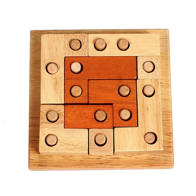  Jigsaw Puzzle Wooden Puzzle IQ Brain Teaser Luban Lock Wooden Model IQ Test Wooden Adults' Toy Gift